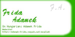 frida adamek business card